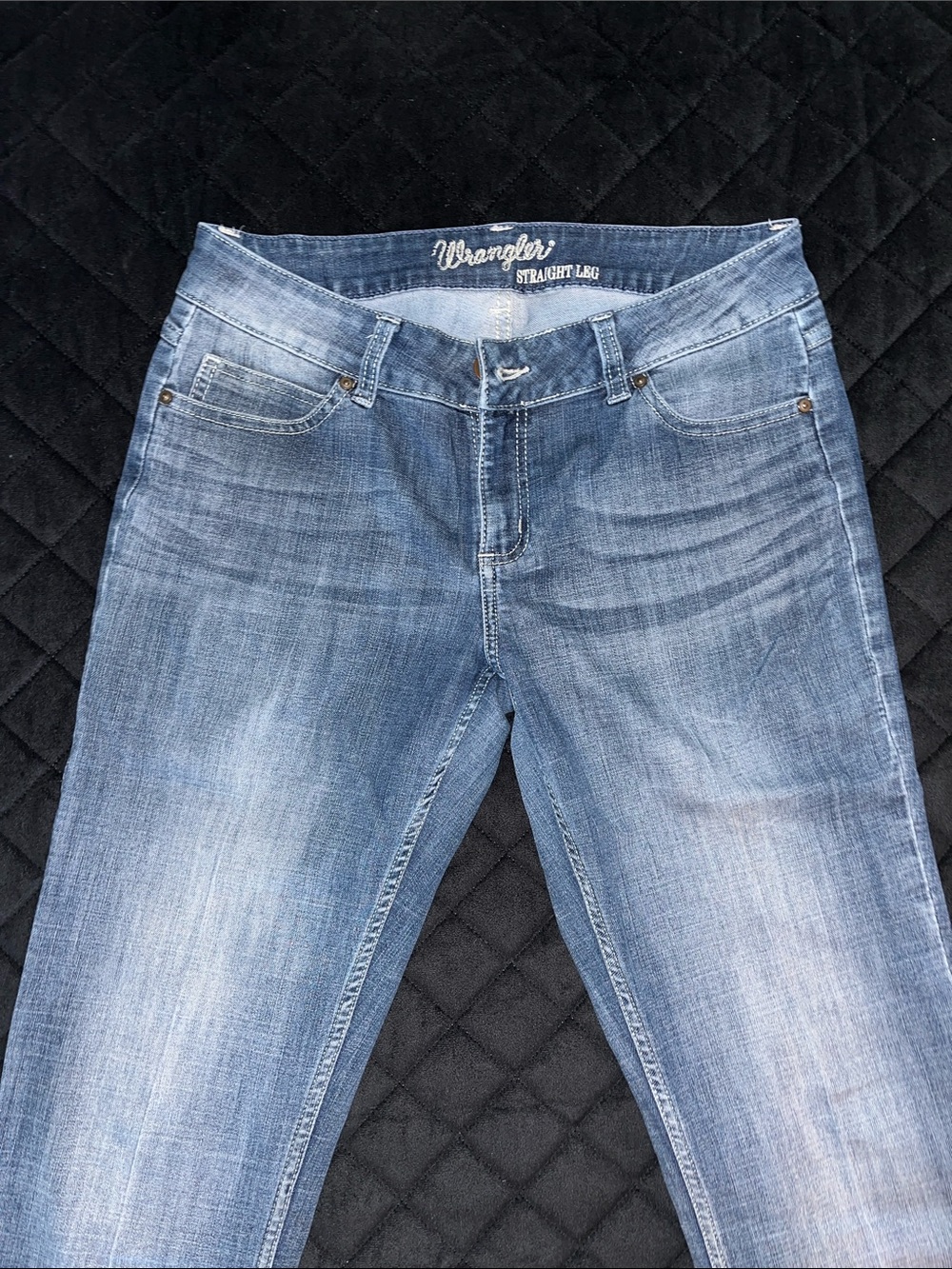 Wrangler Women's Straight Leg Jeans - Medium Blue Wash